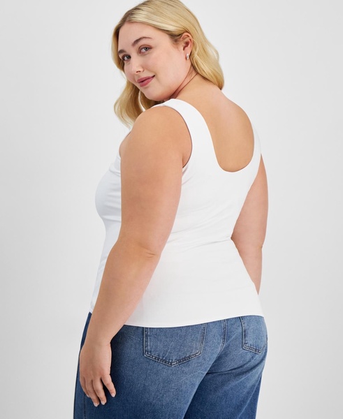 Plus Size Scoop-Neck Sleeveless Top, Created for Macy's