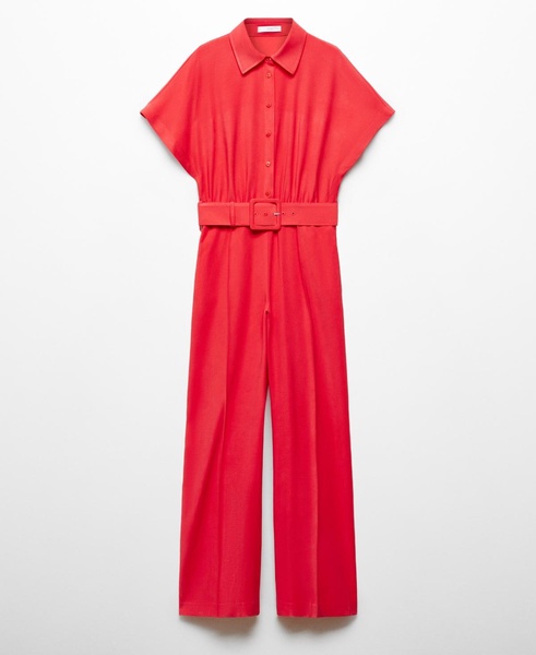 Women's Belt Long Jumpsuit