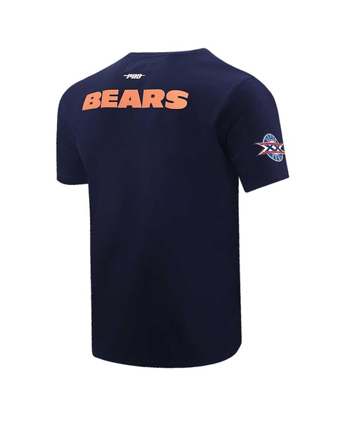 Men's Navy Chicago Bears Retro Striper T-Shirt