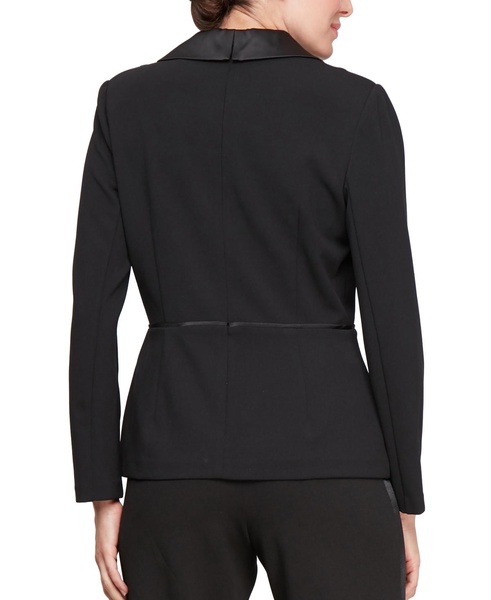 Petite Long-Sleeve Tuxedo Blouse