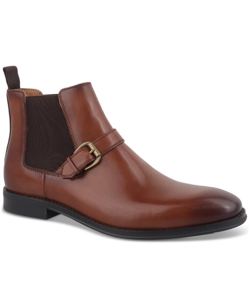 Men's Crawfordd Leather Chelsea Boot, Created for Macy's