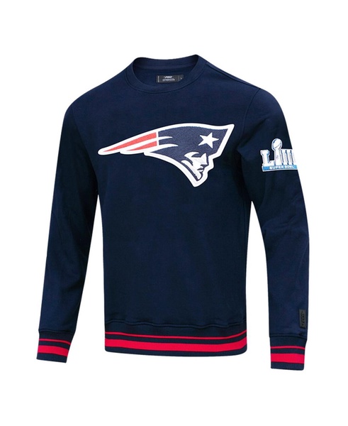 Men's Navy New England Patriots Mash Up Pullover Sweatshirt