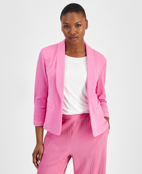 Petite 3/4-Sleeve Shawl-Collar Blazer, Created for Macy's