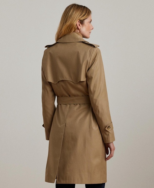 Petite Belted Water-Resistant Trench Coat