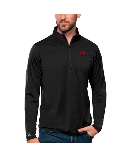 Men's Black Arkansas Razorbacks Tribute Quarter-Zip Top