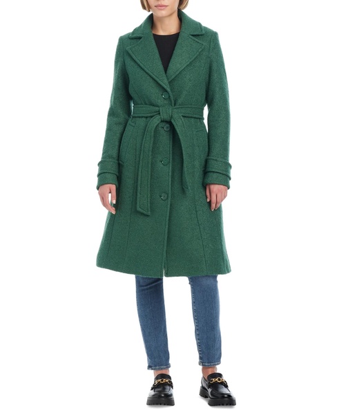 Women's Faux-Fur-Trim Belted Coat