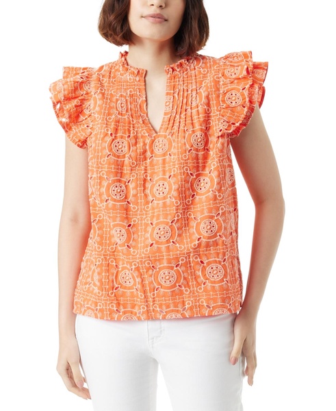 Women's Rey Cotton Ruffle-Sleeve Blouse