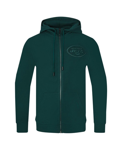 Men's Green New York Jets Triple Tonal Full-Zip Hoodie