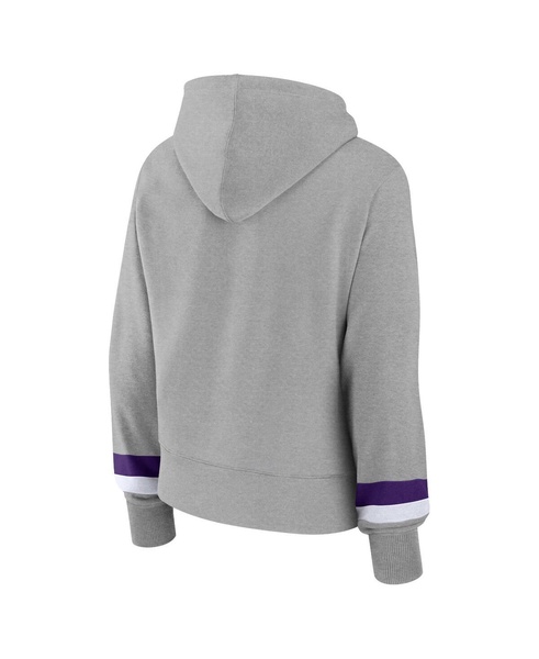 Women's Heather Gray Los Angeles Lakers Halftime Pullover Hoodie