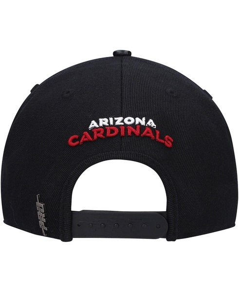 Men's Black Arizona Cardinals Stacked Snapback Hat