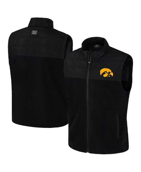 Men's Black Iowa Hawkeyes Block The Sun Full-Zip Vest