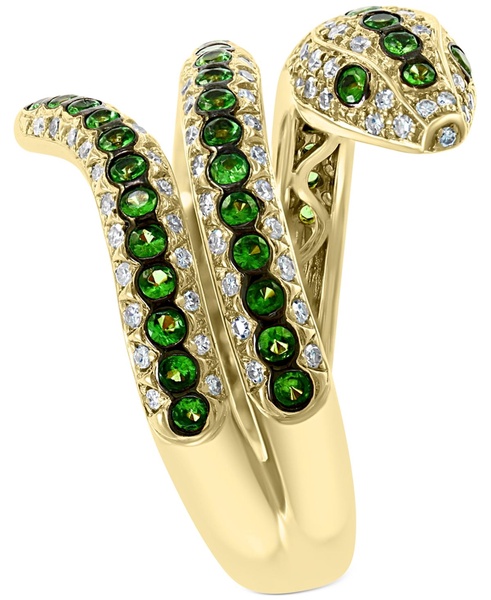 EFFY® Tsavorite (1/2 ct. t.w.) & Diamond (3/8 ct. t.w.) Snake Ring in 14k Gold