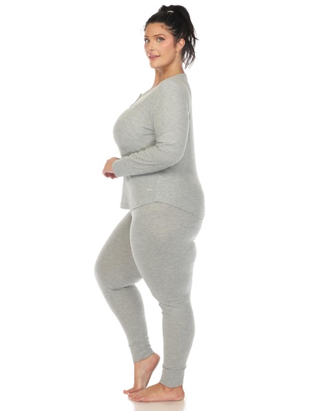 Plus Size Waffle Pajama Set