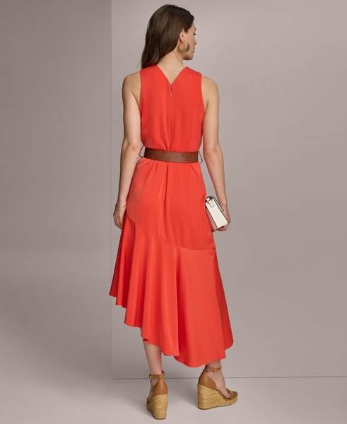 Donna Karan Women's Halter-Neck Belted Midi Dress