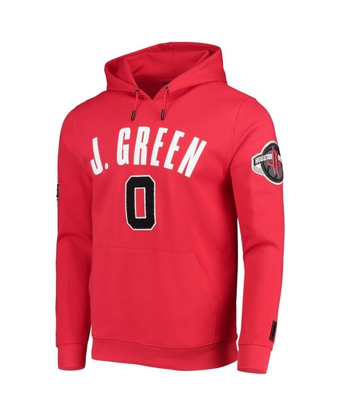 Men's Jalen Green Red Houston Rockets Team Player Pullover Hoodie