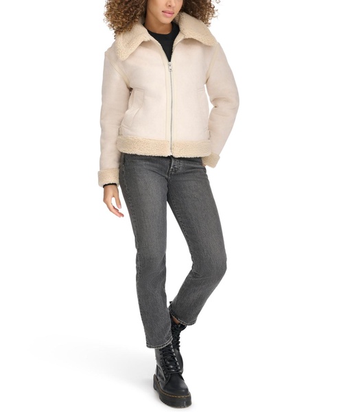 Women's Faux Shearling Aviator Jacket