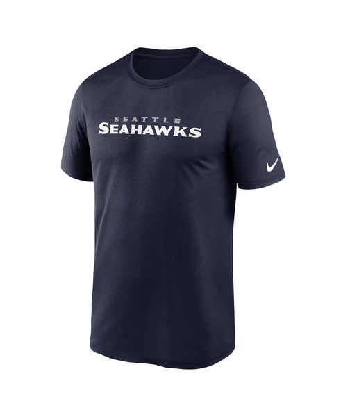 Men's College Navy Seattle Seahawks Legend Wordmark Performance T-shirt