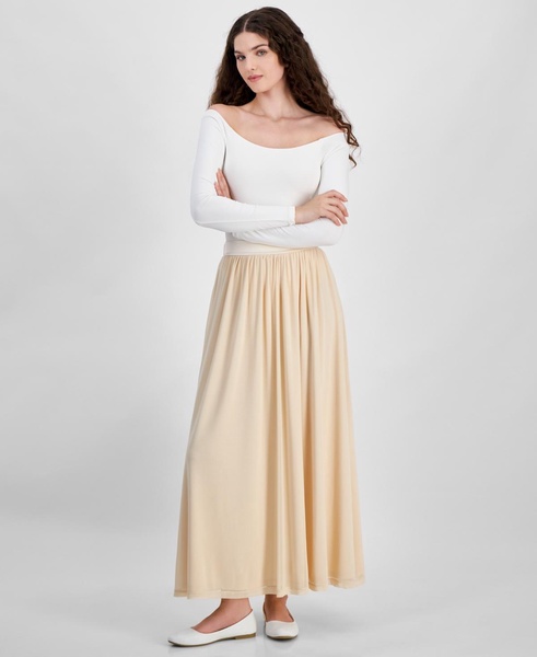 Women's Mesh Maxi Skirt, Created for Macy's