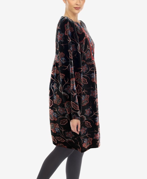 Women's Paisley Flower Embroidered Sweater Dress