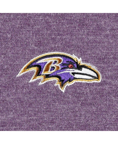 Women's Heathered Purple Baltimore Ravens Sport Sun Fade Full-Zip Sweatshirt