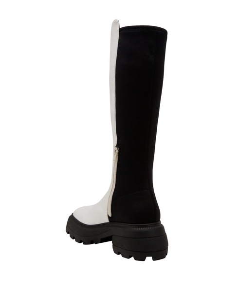 Women's The Geli Combat Lug Sole Knee High Stretch Boots