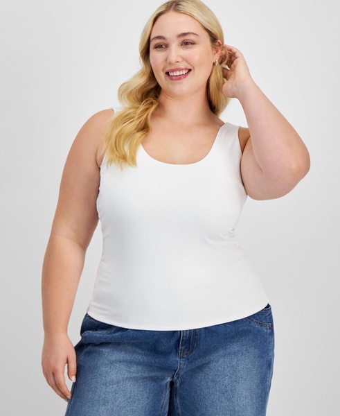 Plus Size Scoop-Neck Sleeveless Top, Created for Macy's