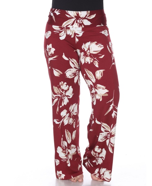 Plus Size Floral Wide Leg Palazzo Pants