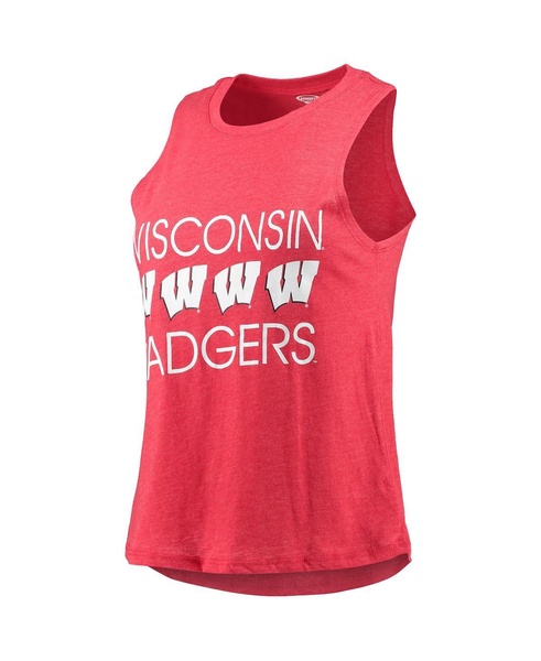 Women's Black, Red Wisconsin Badgers Tank Top and Pants Sleep Set