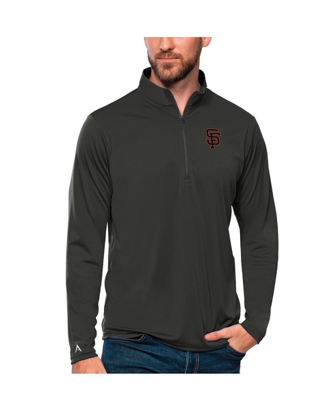 Men's Charcoal San Francisco Giants Tribute Quarter-Zip Pullover Top