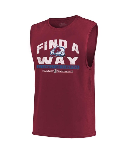 Men's Threads Burgundy Colorado Avalanche 2022 Stanley Cup Champions Softhand Muscle Tank