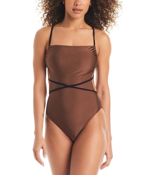 Women's Twice As Nice Wrap Tie One Piece Swimsuit