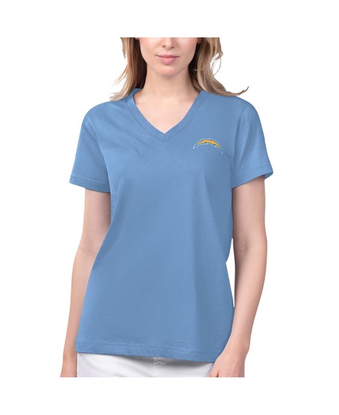 Women's Blue Los Angeles Chargers Game Time V-Neck T-Shirt