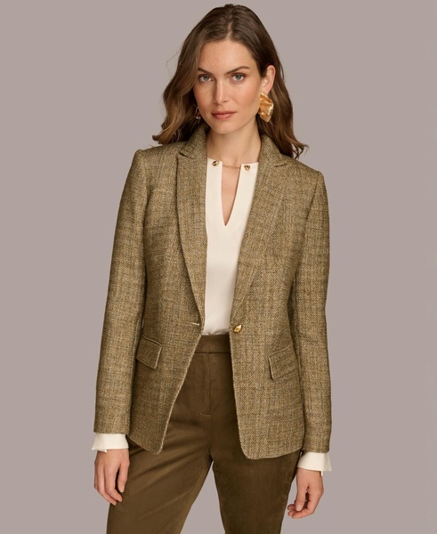 Women's Textured One-Button Jacket