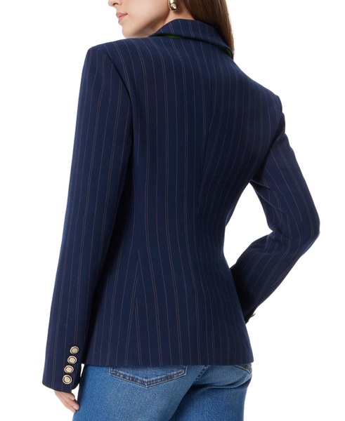 Women's Pinstripe Cinched-Waist Blazer