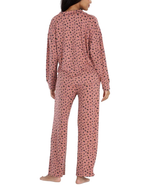 Women's 2-Pc. Henley French Terry Pajamas Set