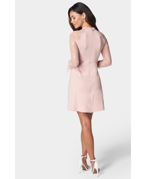 Women's Lace Bell Sleeve Cutout Dress