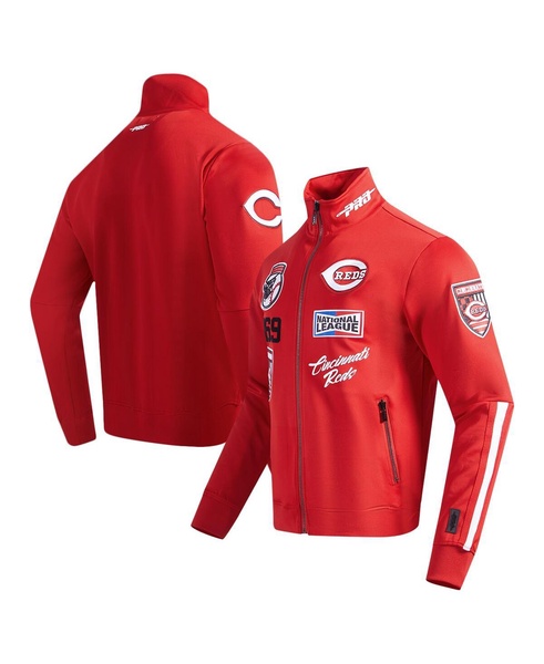 Men's Red Cincinnati Reds Fast Lane Full-Zip Track Jacket