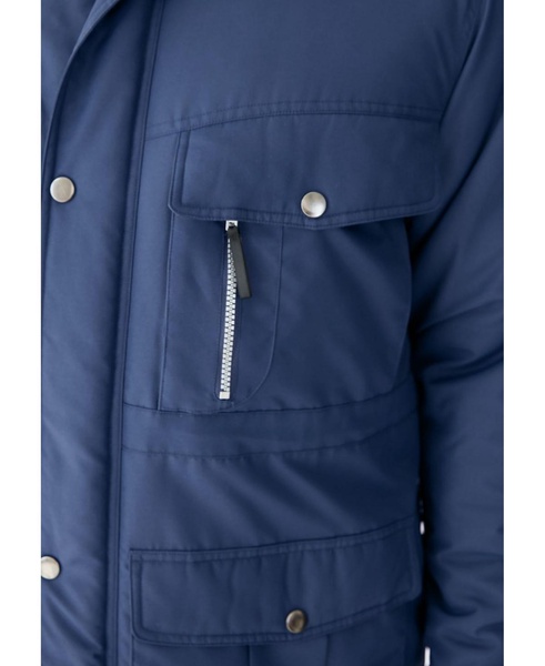 Big & Tall by KingSize Fleece-Lined Parka With Detachable Hood And 6 Pockets