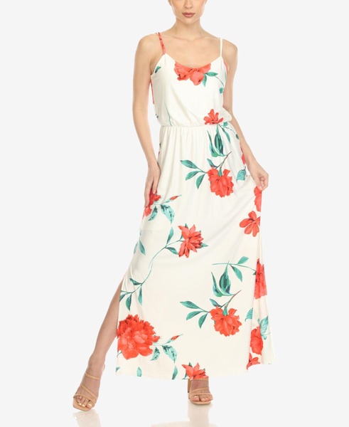 Women's Floral Strap Maxi Dress