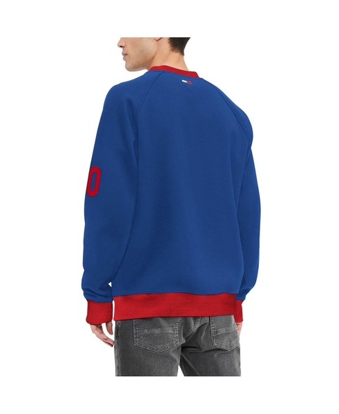 Men's Royal Buffalo Bills Reese Raglan Tri-Blend Pullover Sweatshirt