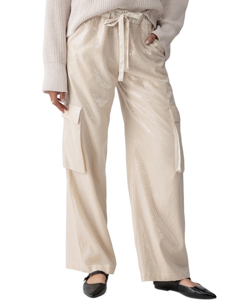 Women's Pull-On Sequinned Cargo Pants