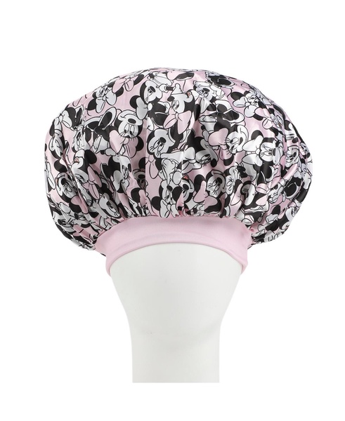 Minnie Mouse All-Over Print Pink Satin Bonnet