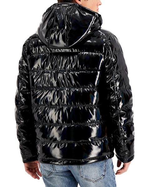 Men's Holographic Hooded Puffer Jacket 