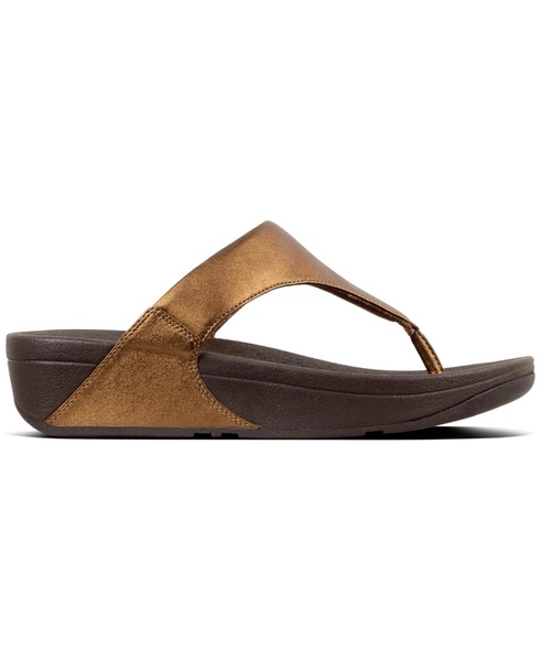 Women's Lulu Metallic Leather Toe-Post Sandals