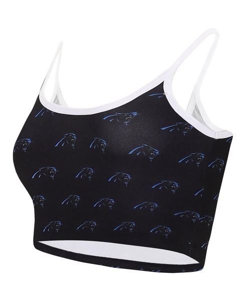 Women's Black Carolina Panthers Gauge Lounge Bralette