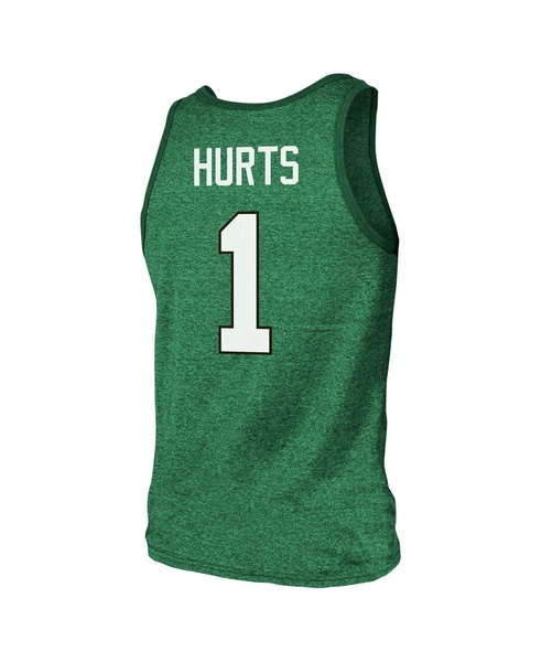 Men's Threads Jalen Hurts Kelly Green Philadelphia Eagles Tri-Blend Player Name Number Tank Top