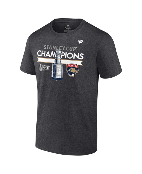 Men's Heather Charcoal Florida Panthers 2024 Stanley Cup Champions Locker Room T-Shirt