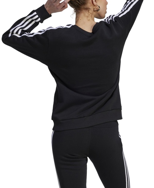 Women's 3-Stripe Cotton Fleece Crewneck Sweatshirt