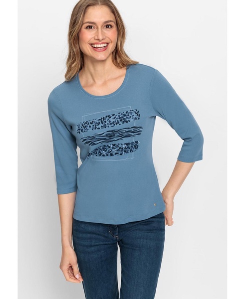 Women's 3/4 Sleeve Placement Print Tee