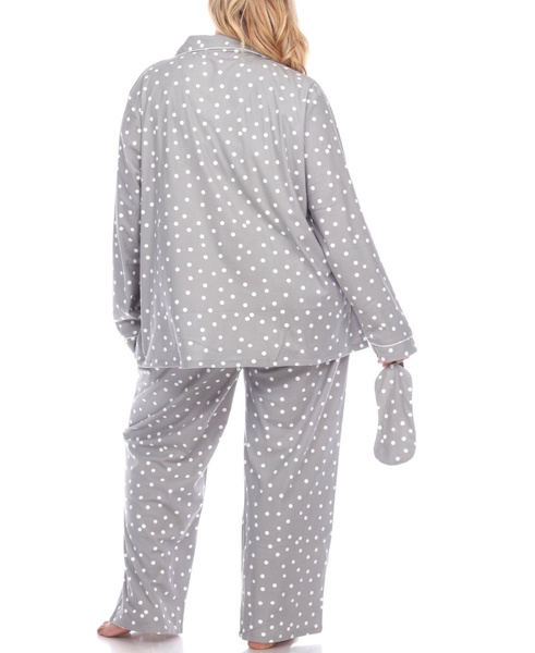 Women's Plus Size Pajama Set, 3 Piece